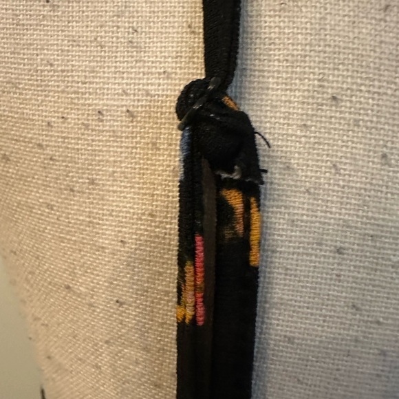 Stella Tweed black bow cutout crop top blouse adjustable straps floral print SZM - Picture 4 of 6